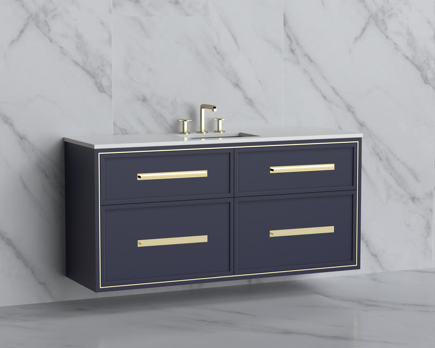 Edge 60C" Wall hung Vanity Cabinet