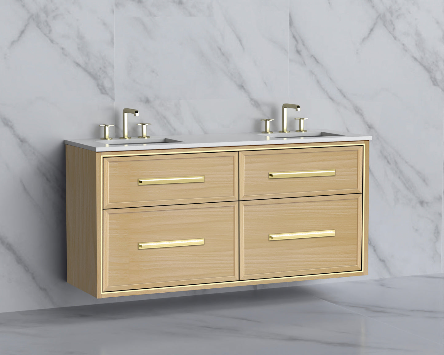 Edge 60D" Wall hung Vanity Cabinet