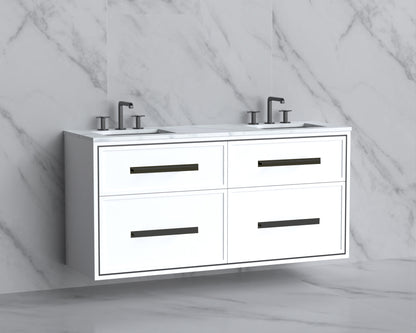 Edge 60D" Wall hung Vanity Cabinet