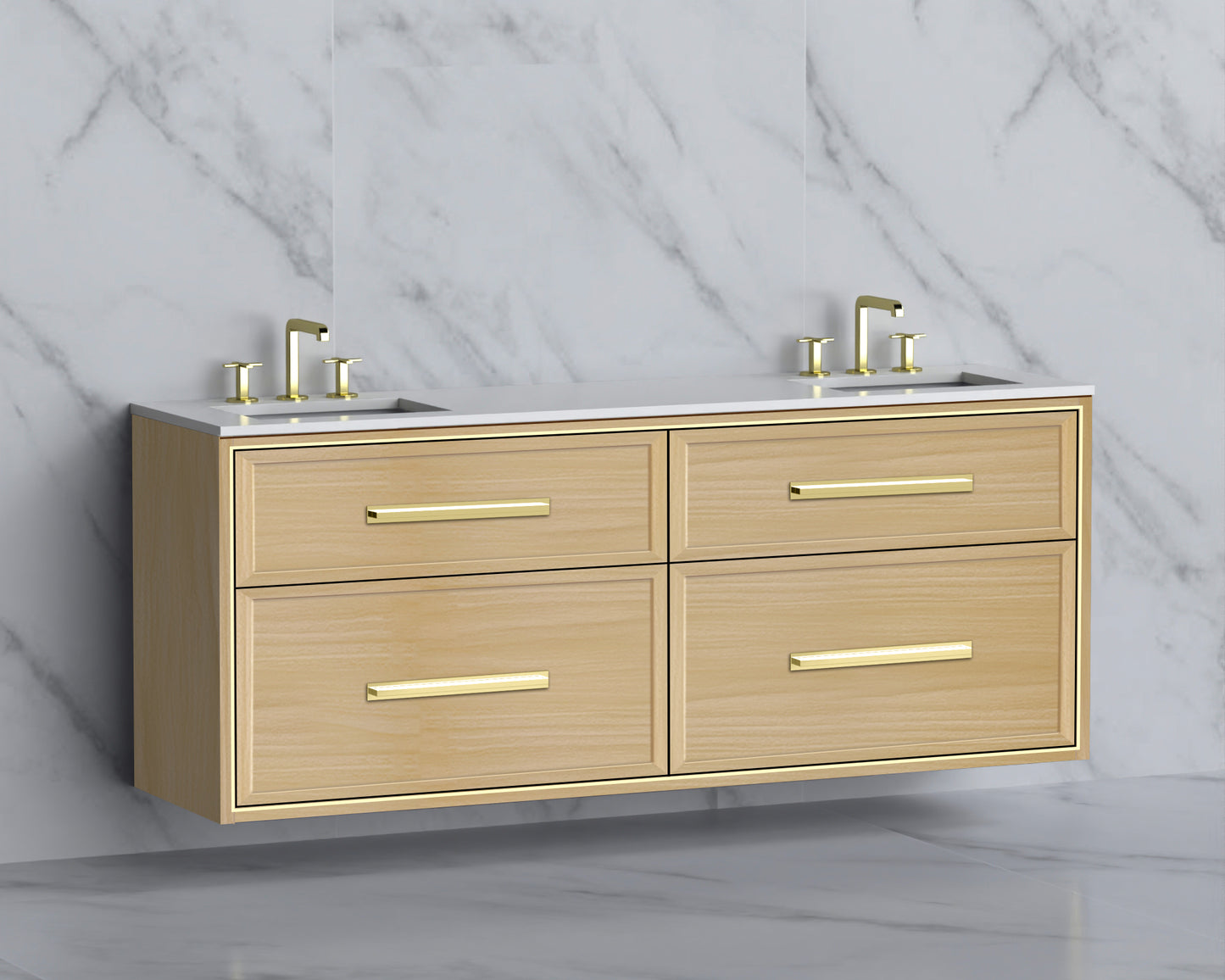 Edge 72" Wall hung Vanity Cabinet