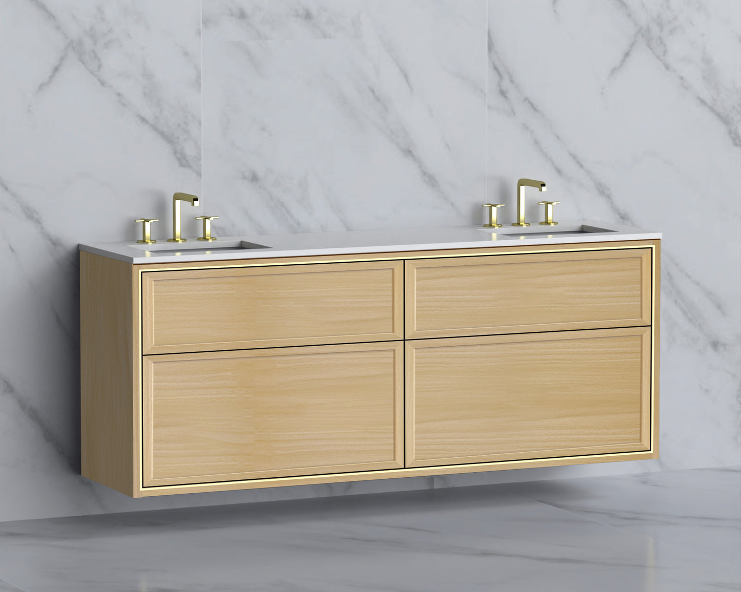 Edge 72" Wall hung Vanity Cabinet