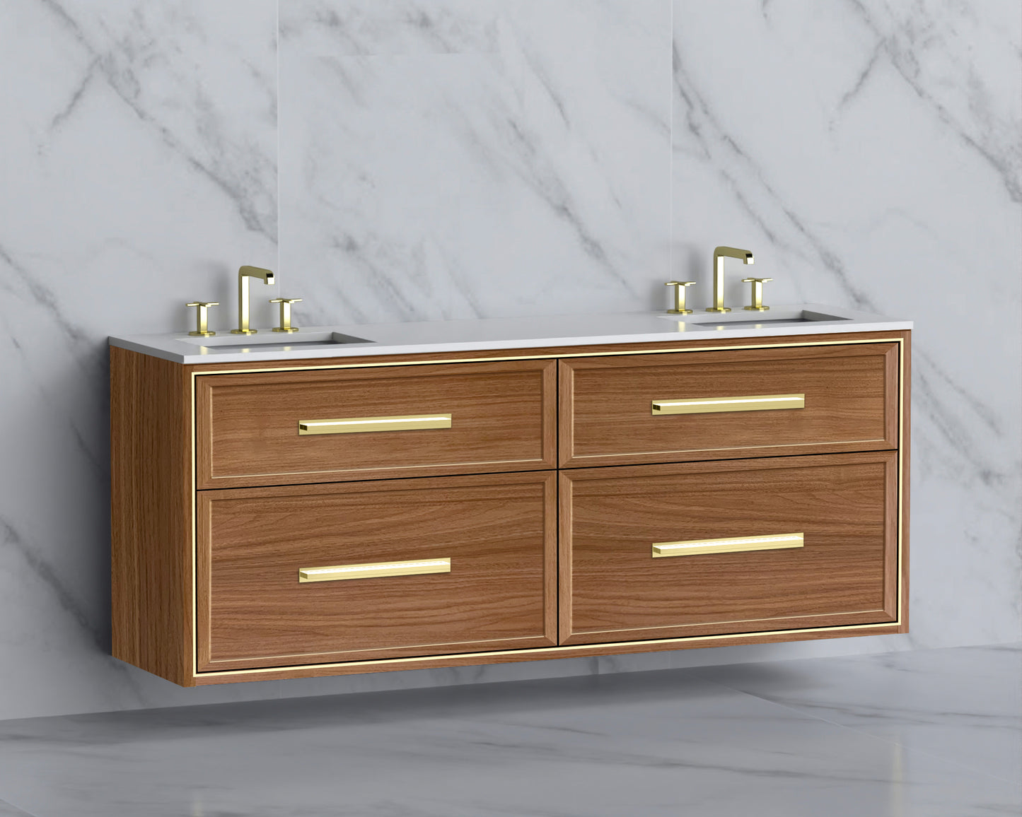 Edge 72" Wall hung Vanity Cabinet