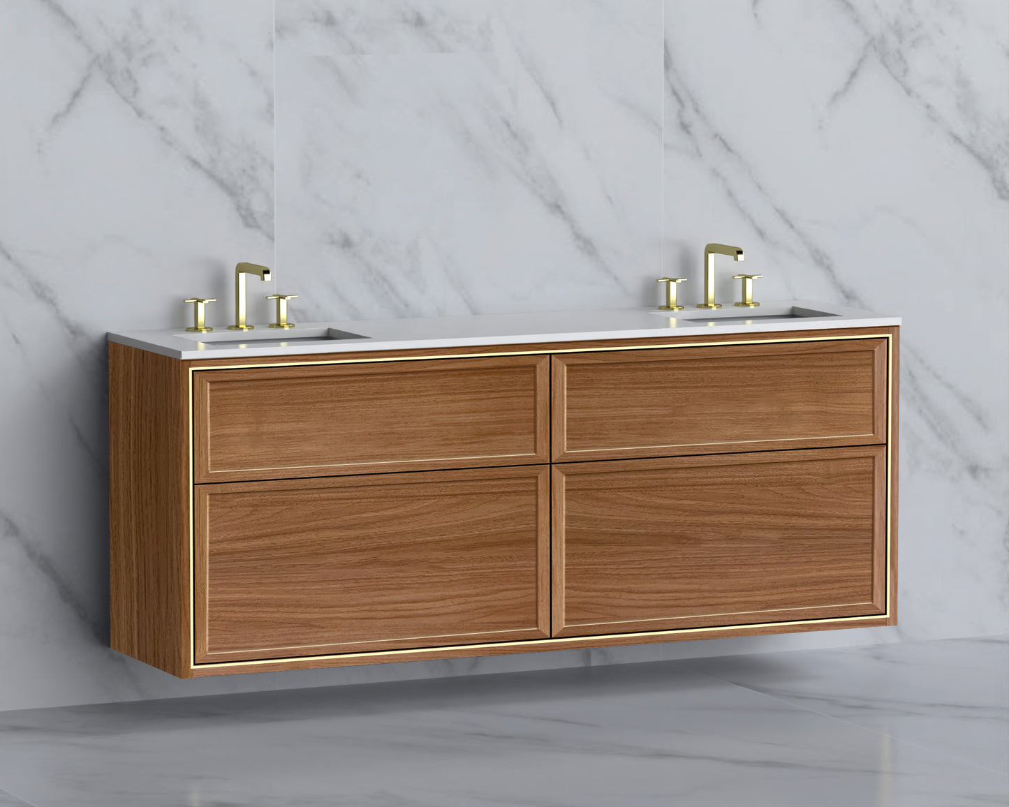 Edge 72" Wall hung Vanity Cabinet