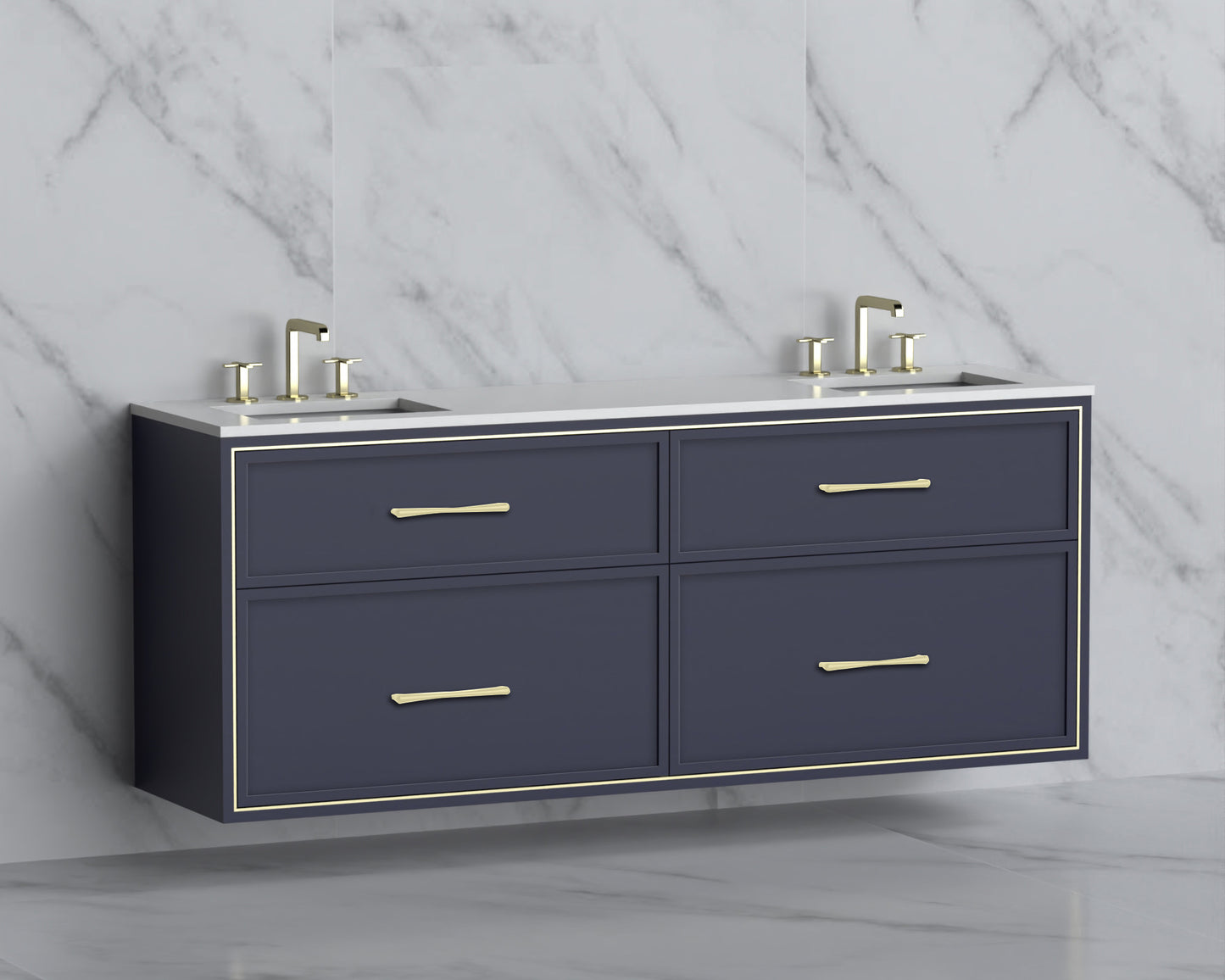 Edge 72" Wall hung Vanity Cabinet