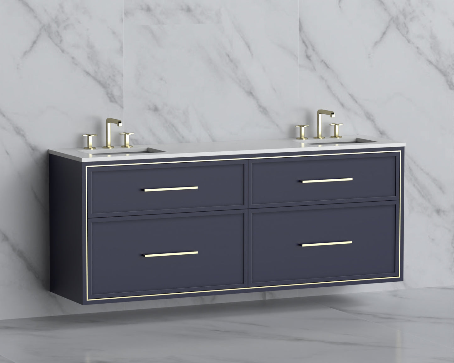 Edge 72" Wall hung Vanity Cabinet