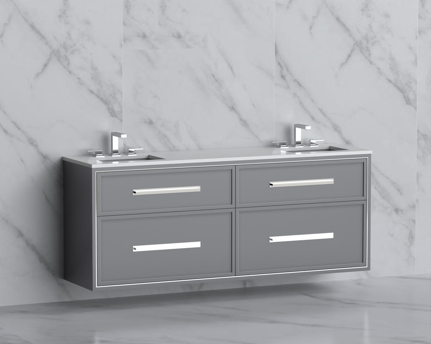 Edge 72" Wall hung Vanity Cabinet