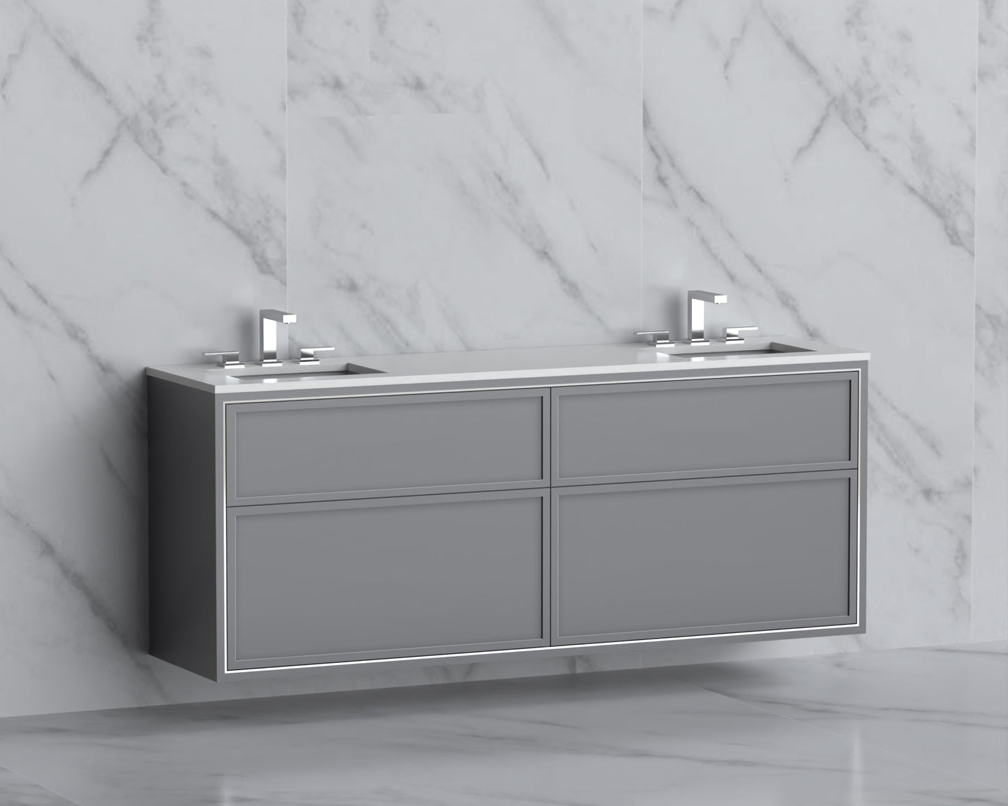 Edge 72" Wall hung Vanity Cabinet