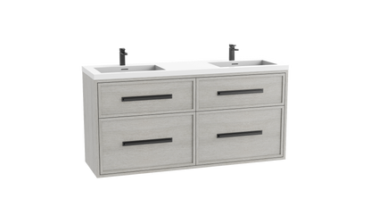 Madeli Edge SE 60D" Wall hung Vanity Cabinet