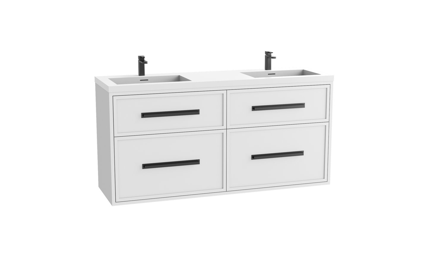 Edge SE 72D" Wall hung Vanity Cabinet