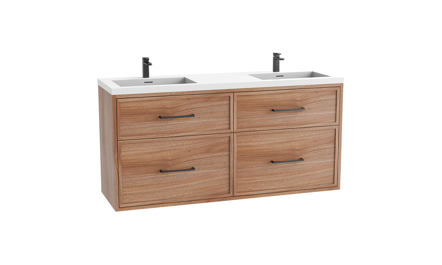 Edge SE 60D" Wall hung Vanity Cabinet