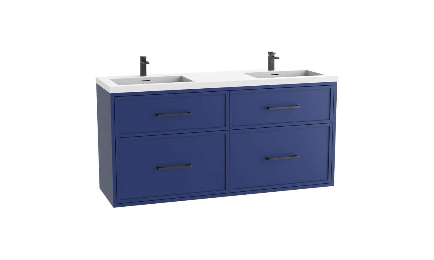 Edge SE 60D" Wall hung Vanity Cabinet