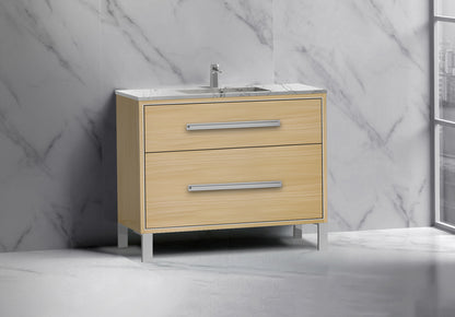 Pinnacle 42" Free Standing Vanity Cabinet with L-Feet