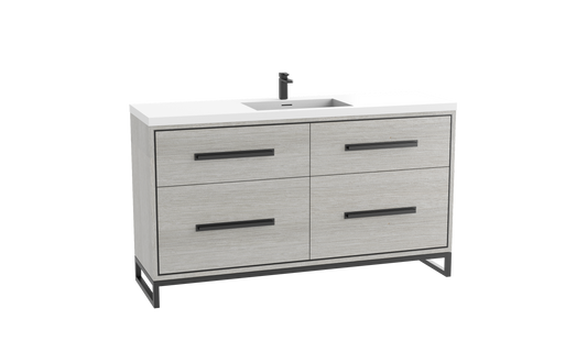Madeli Pinnacle 60C" Free Standing Vanity Cabinet