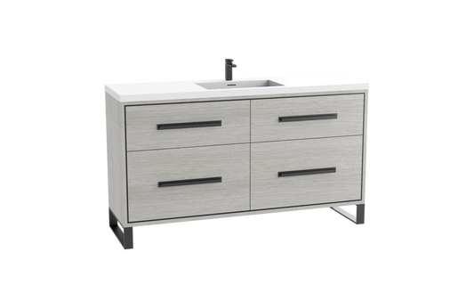 Madeli Pinnacle 60C" Free Standing Vanity Cabinet