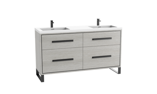 Madeli Pinnacle 60D" Free Standing Vanity Cabinet