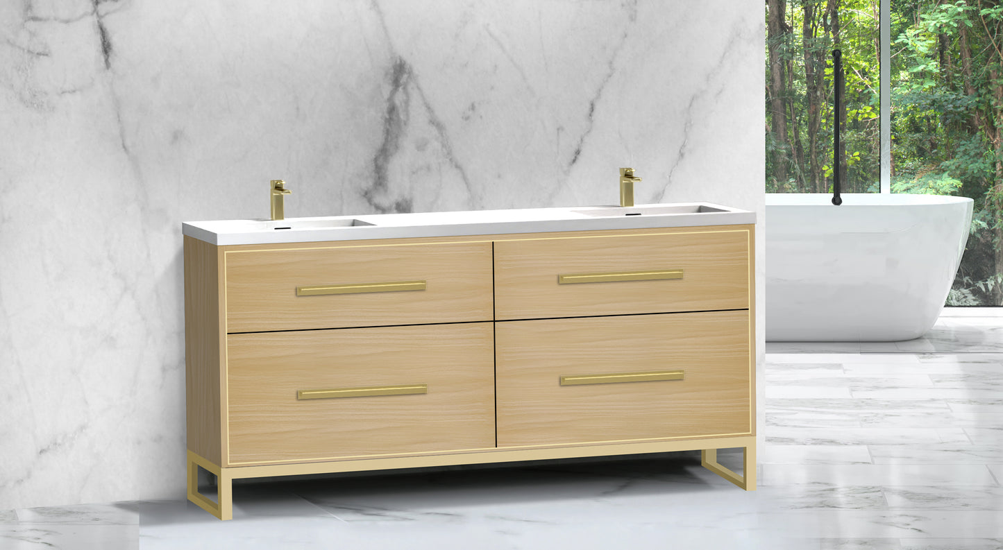 Pinnacle 72D" Free Standing Vanity Cabinet with C-Base