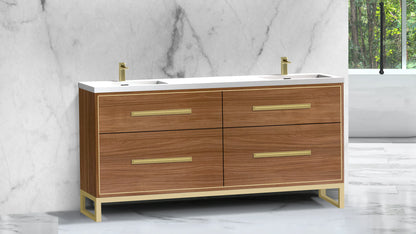 Pinnacle 72D" Free Standing Vanity Cabinet with C-Base