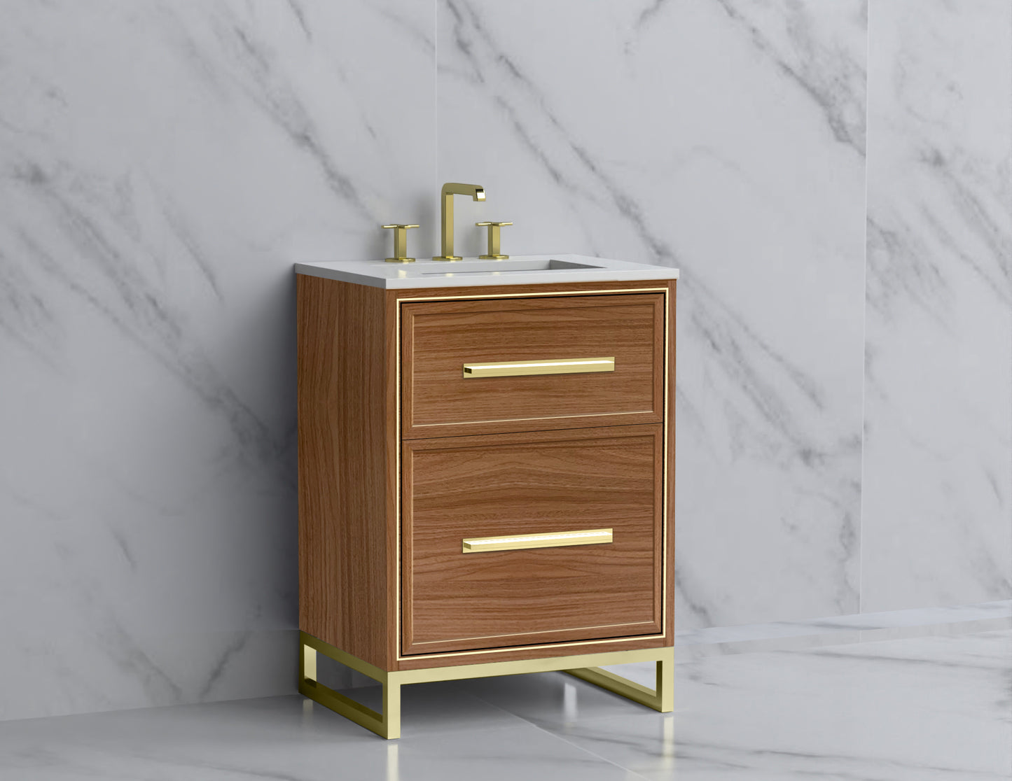 Profile 24" Free Standing Vanity Cabinet with Contempo Feet/Base