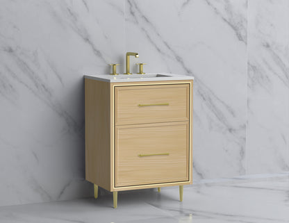 Profile 24" Free Standing Vanity Cabinet with Mid-Century Feet