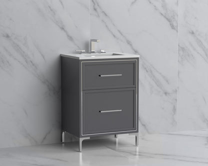 Profile 24" Free Standing Vanity Cabinet with Trendsitional Feet
