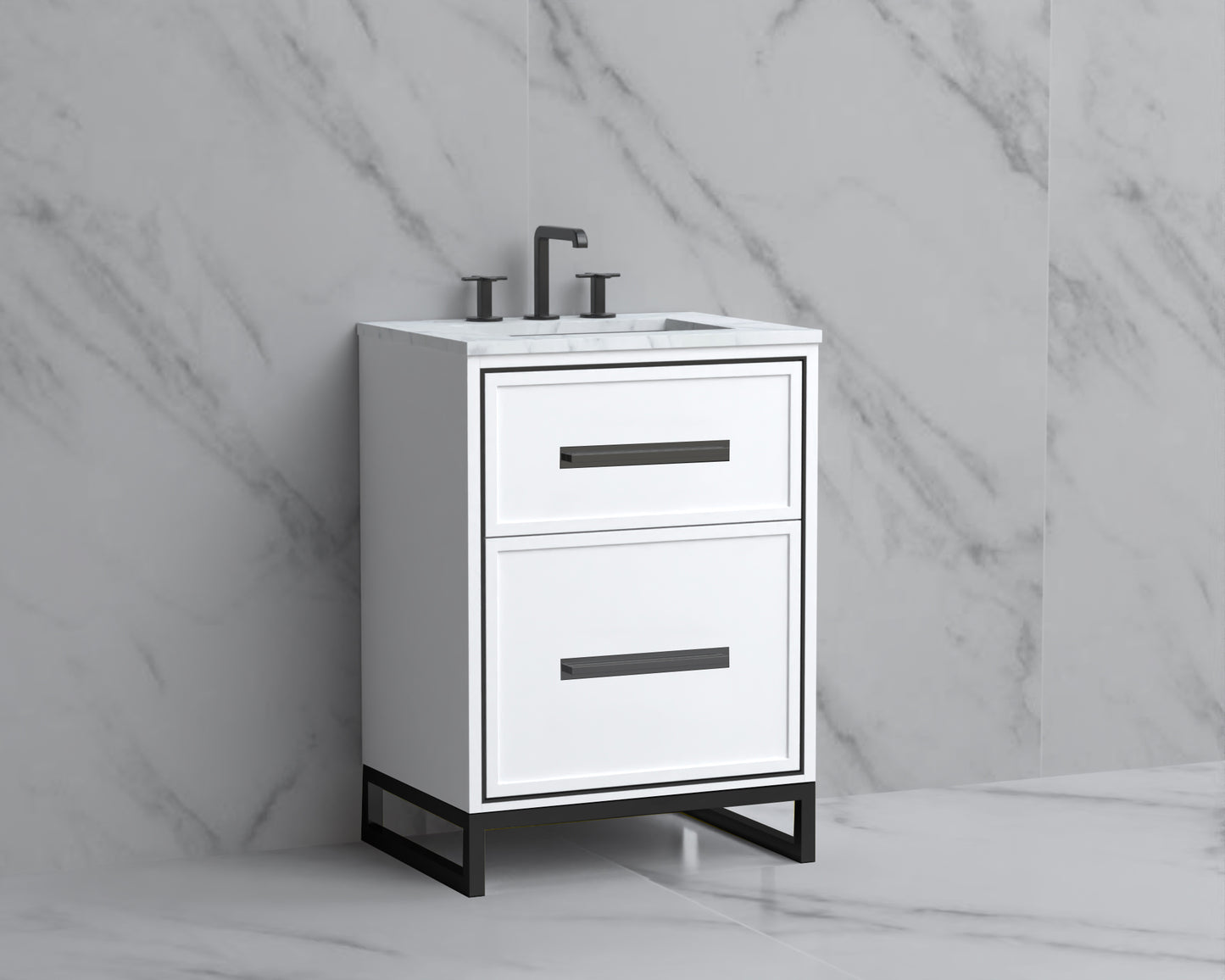 Profile 24" Free Standing Vanity Cabinet with Contempo Feet/Base