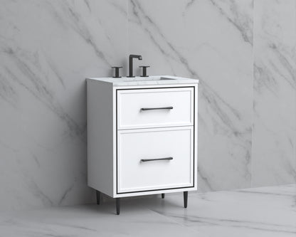 Profile 24" Free Standing Vanity Cabinet with Mid-Century Feet