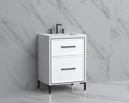 Profile 24" Free Standing Vanity Cabinet with Trendsitional Feet