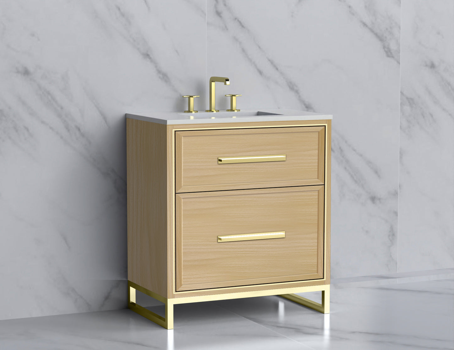 Profile 30" Free Standing Vanity Cabinet with Contempo Feet/Base