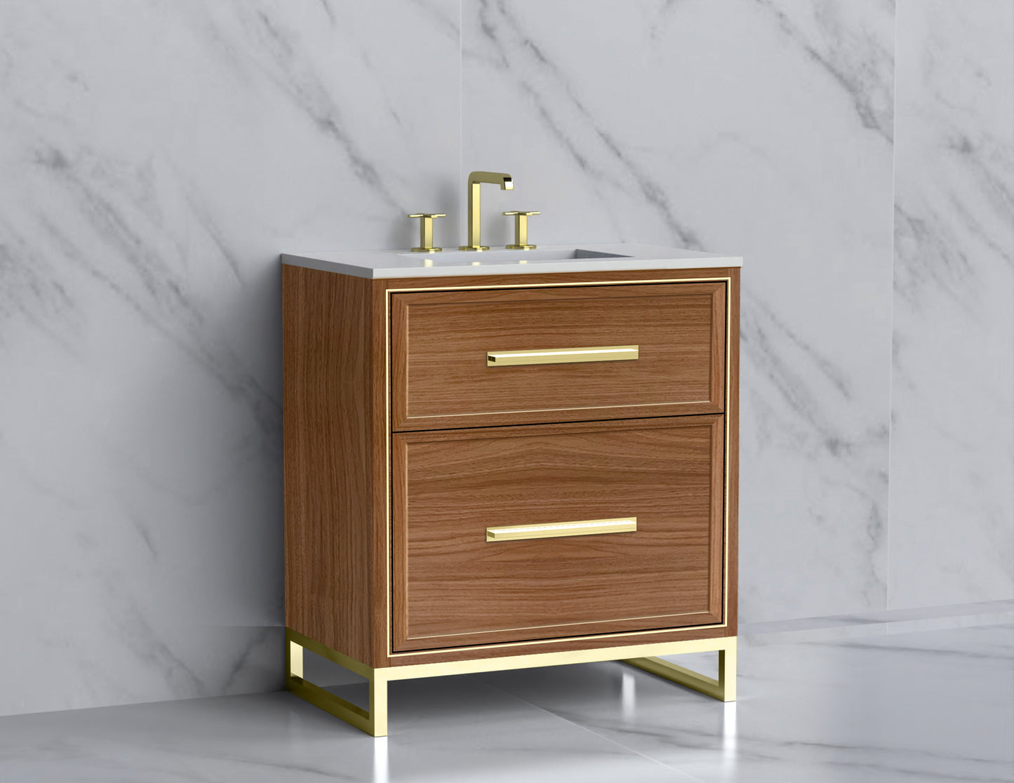 Profile 30" Free Standing Vanity Cabinet with Contempo Feet/Base
