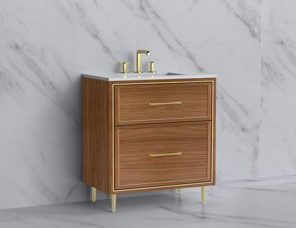 Profile 30" Free standing Vanity Cabinet with Mid-Century Feet