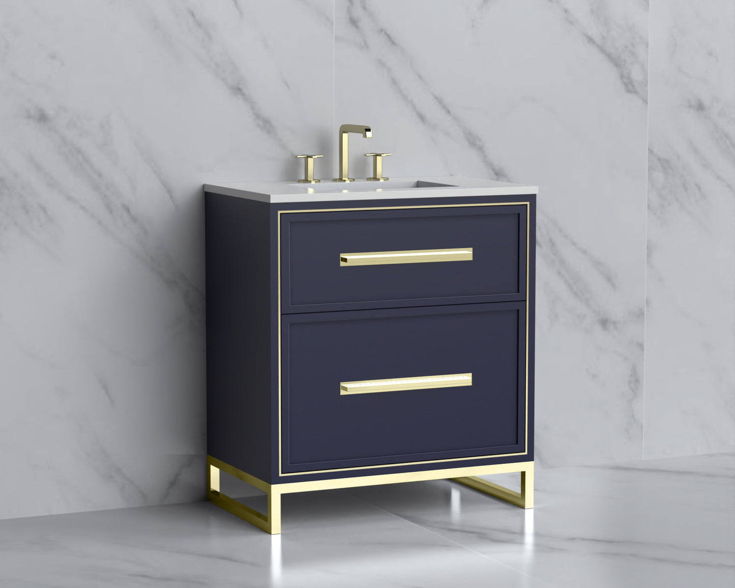 Profile 30" Free Standing Vanity Cabinet with Contempo Feet/Base