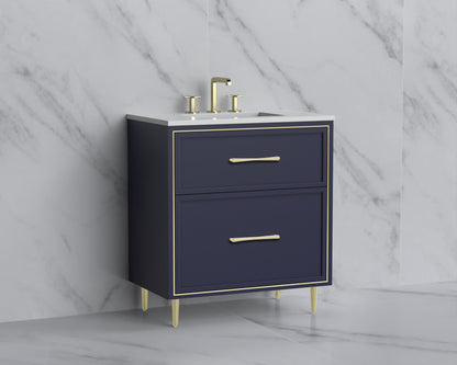 Profile 30" Free standing Vanity Cabinet with Mid-Century Feet