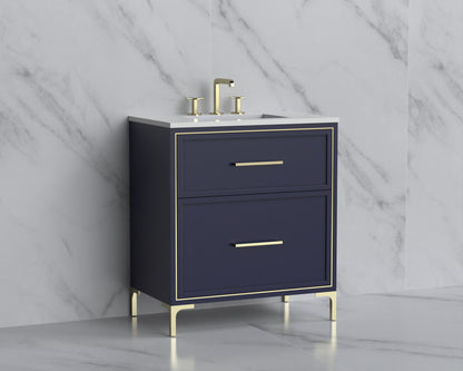 Profile 30" Free standing Vanity Cabinet with Trendsitional Feet