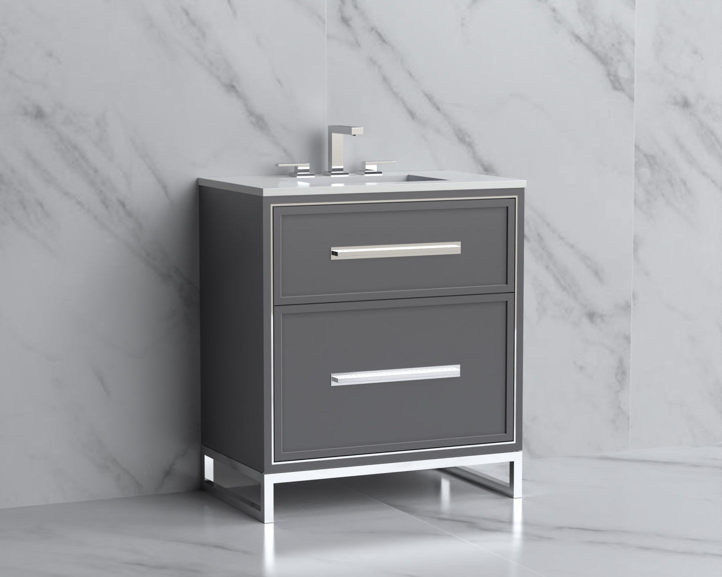 Profile 30" Free Standing Vanity Cabinet with Contempo Feet/Base