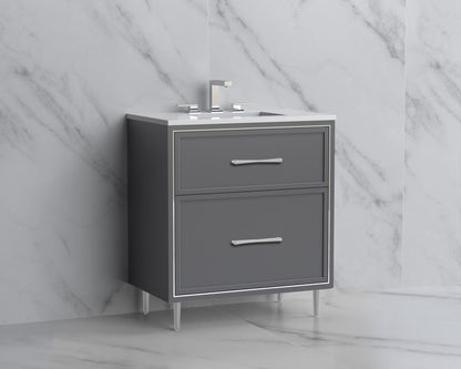 Profile 30" Free standing Vanity Cabinet with Mid-Century Feet