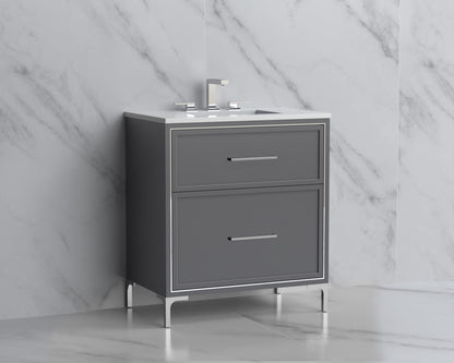 Profile 30" Free standing Vanity Cabinet with Trendsitional Feet