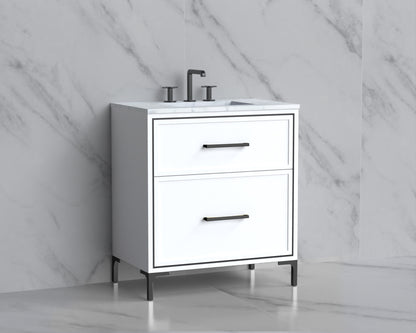 Profile 30" Free standing Vanity Cabinet with Trendsitional Feet