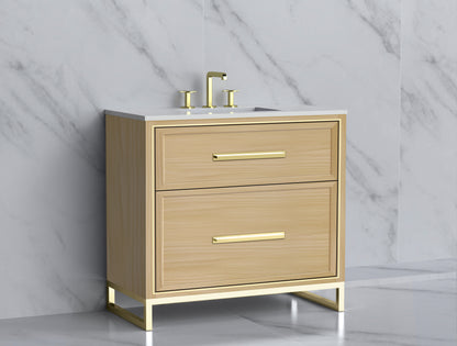 Profile 36" Free Standing Vanity Cabinet with Contempo Feet/Base