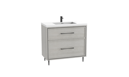 Profile 24" Free Standing Vanity Cabinet with Mid-Century Feet
