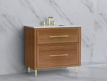 Profile 36" Free standing Vanity Cabinet with Mid-Century Feet