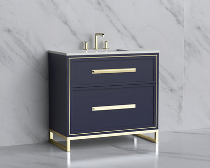 Profile 36" Free Standing Vanity Cabinet with Contempo Feet/Base