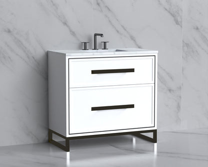 Profile 36" Free Standing Vanity Cabinet with Contempo Feet/Base