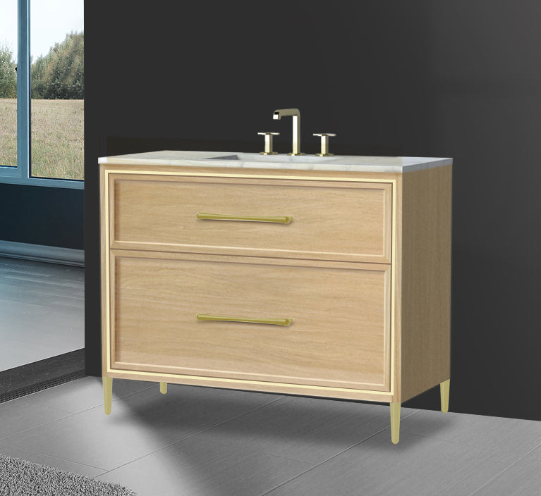 Profile 42" Free standing Vanity Cabinet with Mid-Century Feet