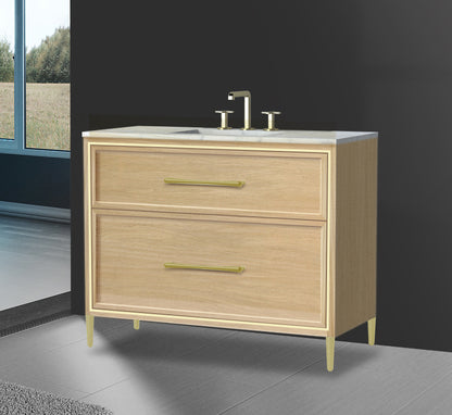 Profile 42" Free standing Vanity Cabinet with Mid-Century Feet