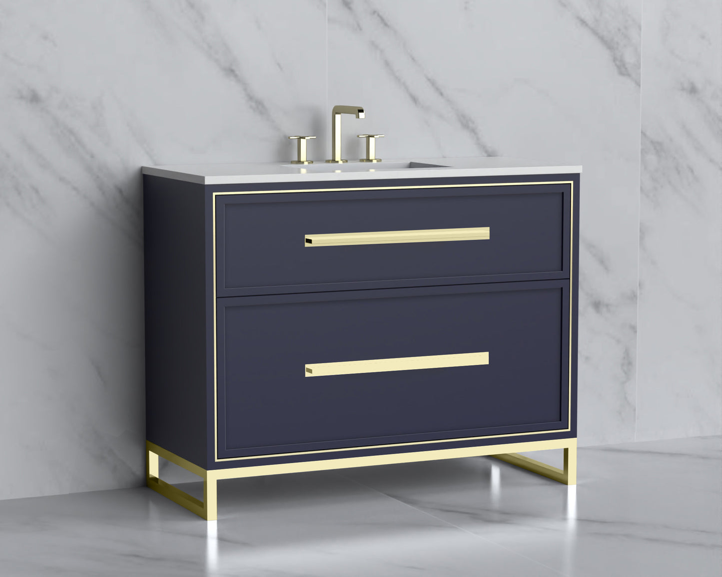 Profile 42" Free Standing Vanity Cabinet