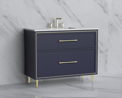 Profile 42" Free standing Vanity Cabinet with Mid-Century Feet