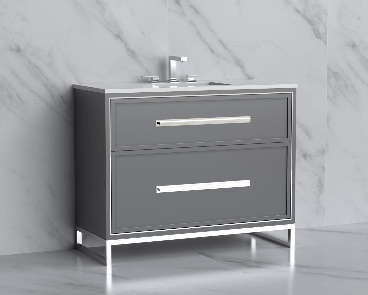 Profile 42" Free Standing Vanity Cabinet