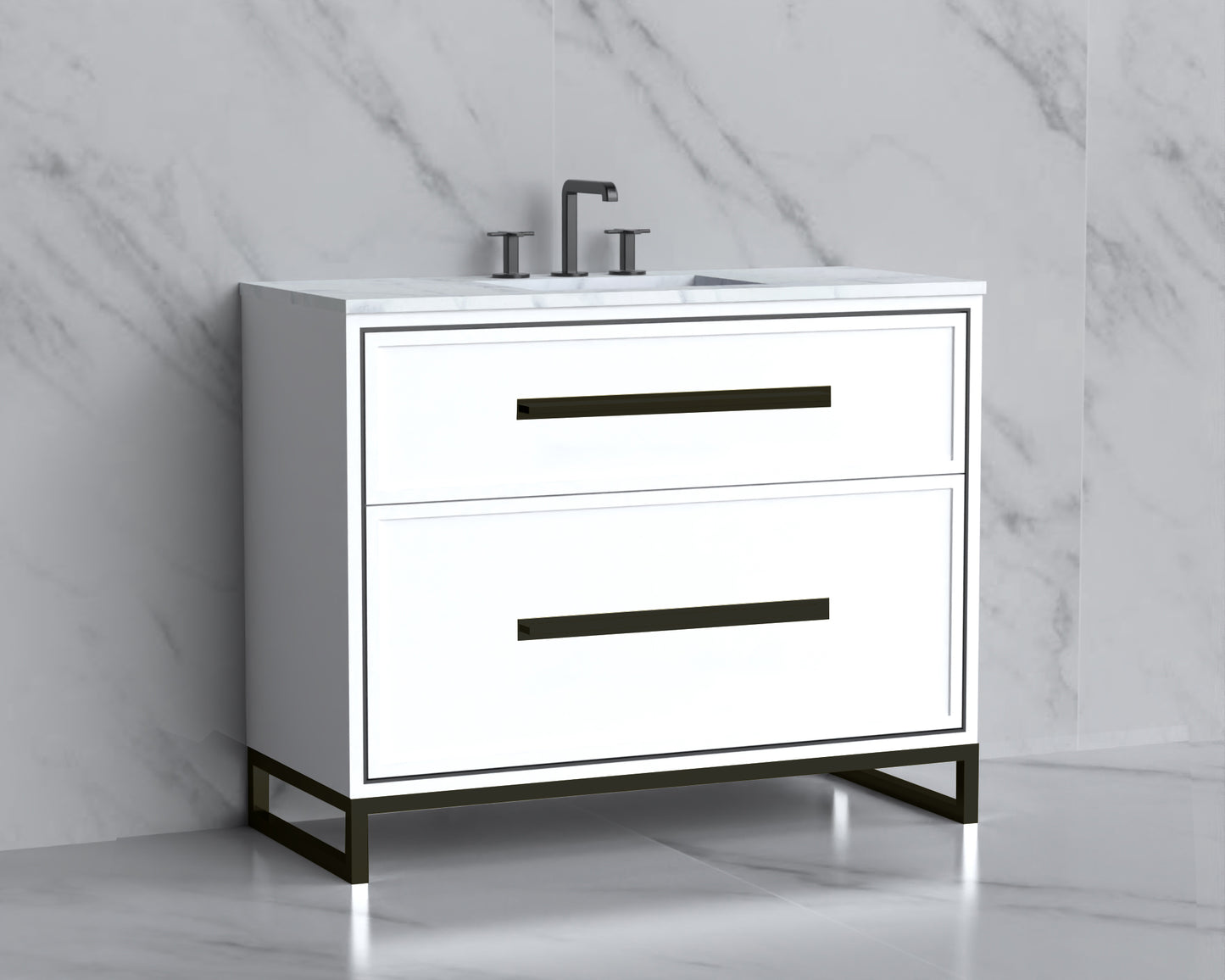 Profile 42" Free Standing Vanity Cabinet