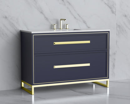 Profile 48C" Free Standing Vanity Cabinet with Contempo Feet/Base