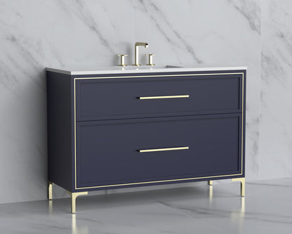 Profile 48C" Free standing Vanity Cabinet with Trendsitional Feet